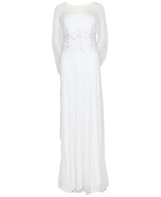 Adrianna Papell Beaded Illusion Gown ...